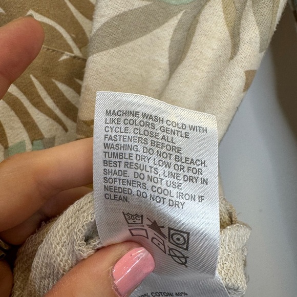 Life Integrity Earth women quarter zip oversized sweatshirt floral beige size m - Picture 12 of 16